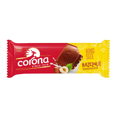 كورونا شوكولاتة حليب بقطع البندق 50جم