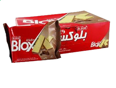 بلوكس ويفر نباتي شيكولاته 30جم علبه *12
