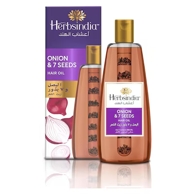اعشاب الهند البصل و7بذور زيت شعر 280مل