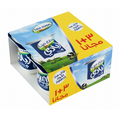 مزارع دينا زبادي  105جم عرض3+1 مجانا