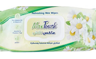 ماكس تاتش مناديل مبلله معطره 120 منديل